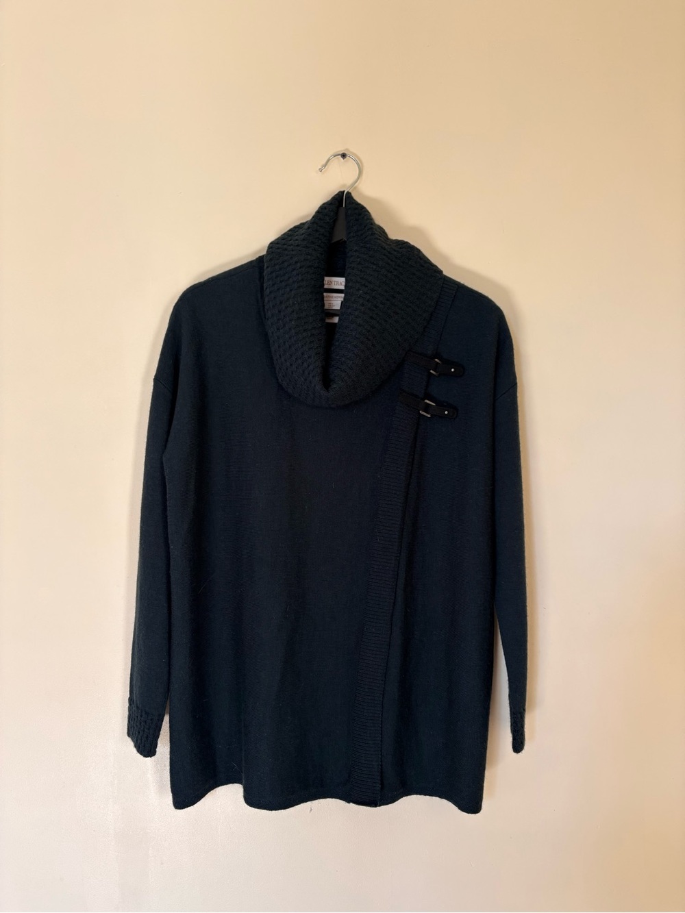 Cowl Neck Fine 100% Merino Wool Ellen Tracy
